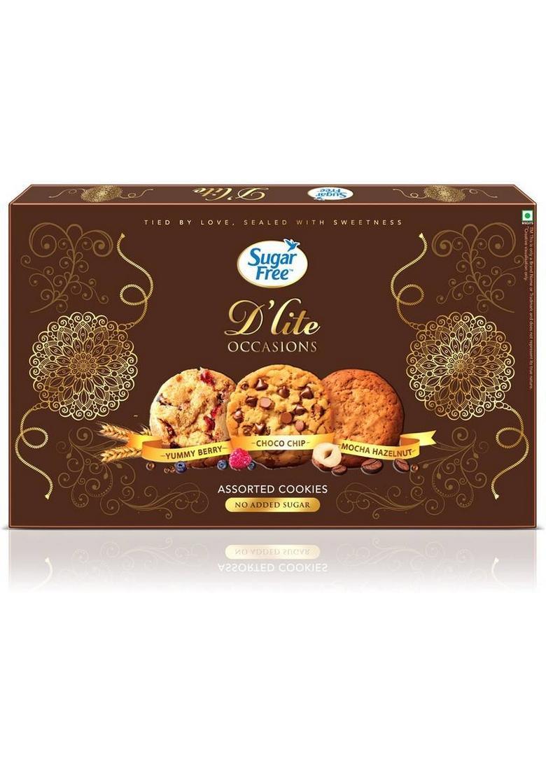 Sugarfree D'Lite Assorted Cookies Gift Pack Biscuit (225 G)