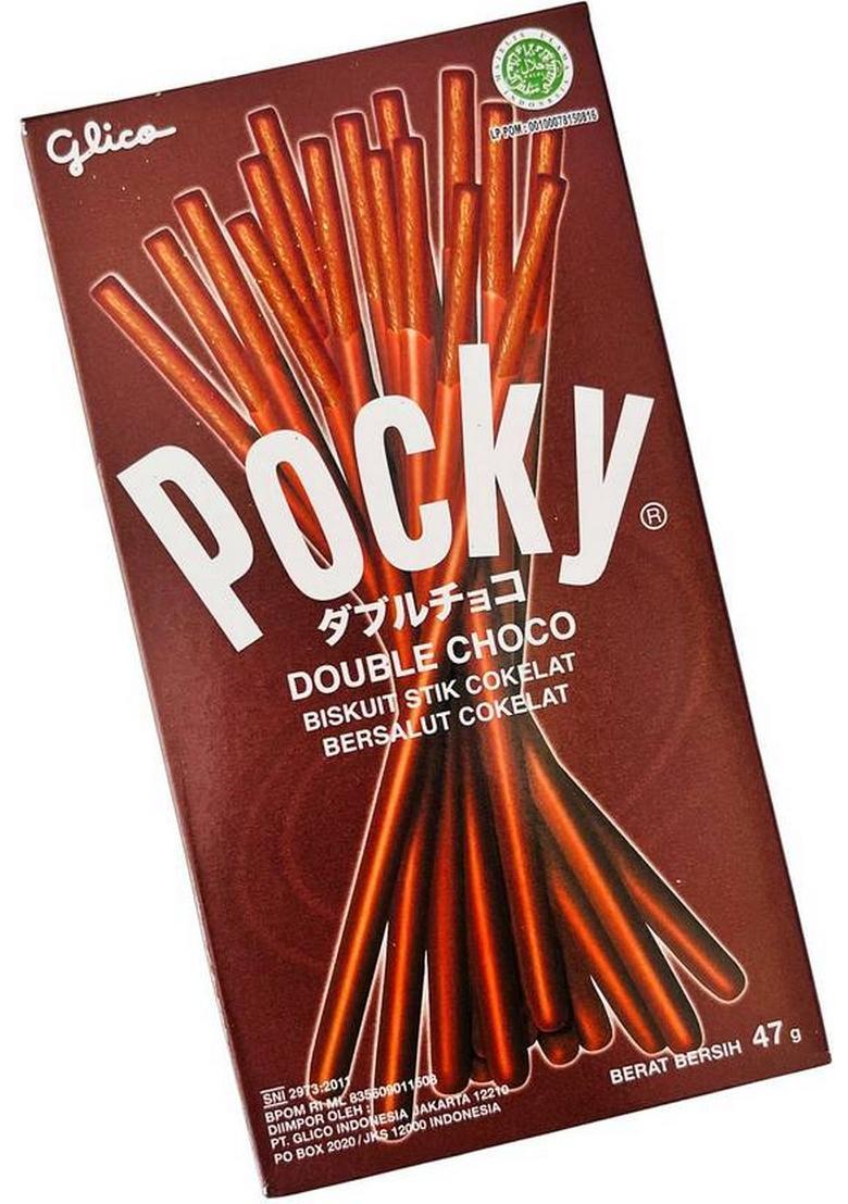 Pocky Double Chocolate Flavour Biscuit Sticks Imported Assorted (47 G)