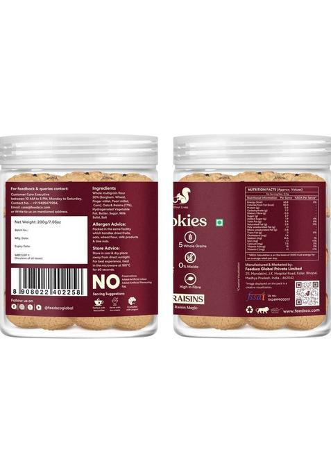 Feedsco Millet Oatmeal & Raisins Cookies