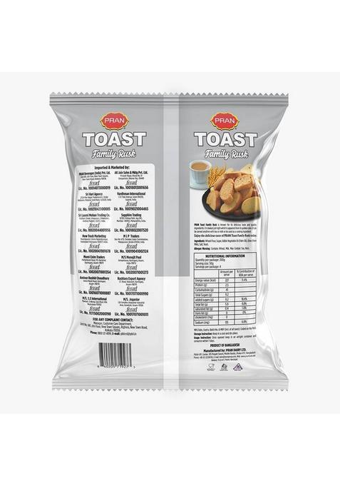 Pran Family Toast Milk Rusk (200 G)