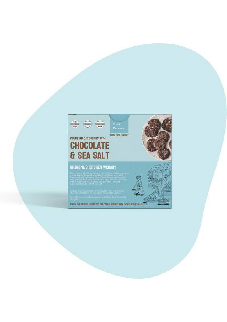 The Snack Company Healthy Multi Seed Chocolate Sea Salt, Oats Cookie Combo I No Maida | Wheat Cookies Biscuit (2 X 210 G)