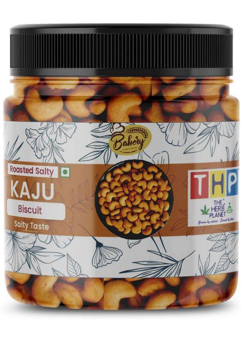 The Herbs Planet Roasted Salty Kaju | Tasty And Organic Freshly Baked Cookies Bakery Biscuit (250 G) - Indya