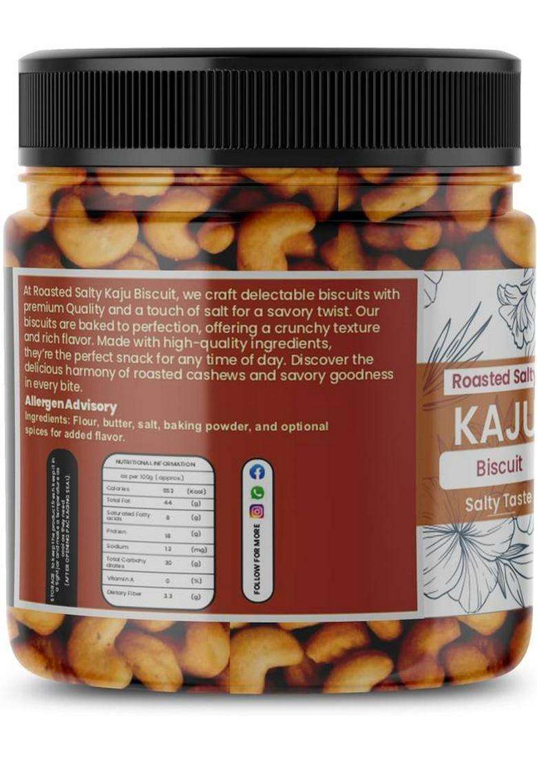 The Herbs Planet Roasted Salty Kaju | Tasty And Organic Freshly Baked Cookies Bakery Biscuit (250 G) - Indya
