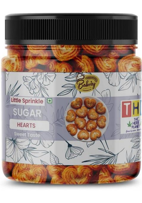 The Herbs Planet Little Sprinkle Sugar Hearts | Tasty And Organic Freshly Baked Cookies Biscuit (250 G)
