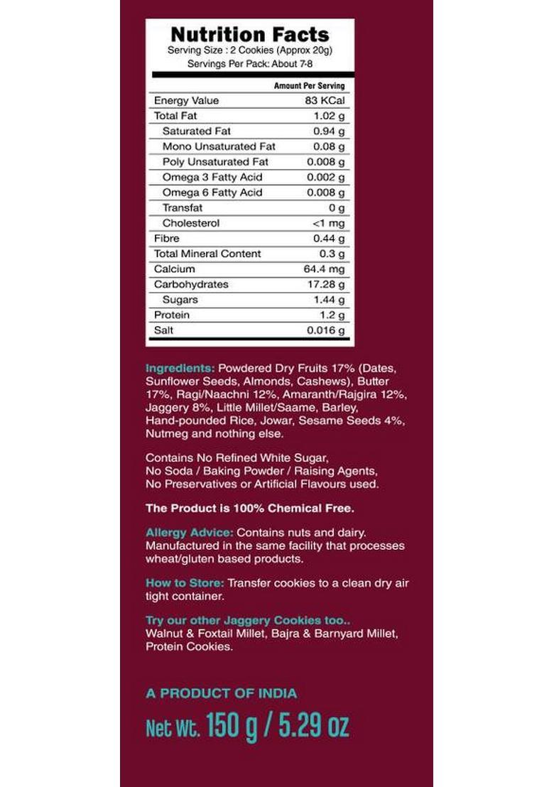 Early Foods Ragi & Sesame Jaggery Cookies 150G