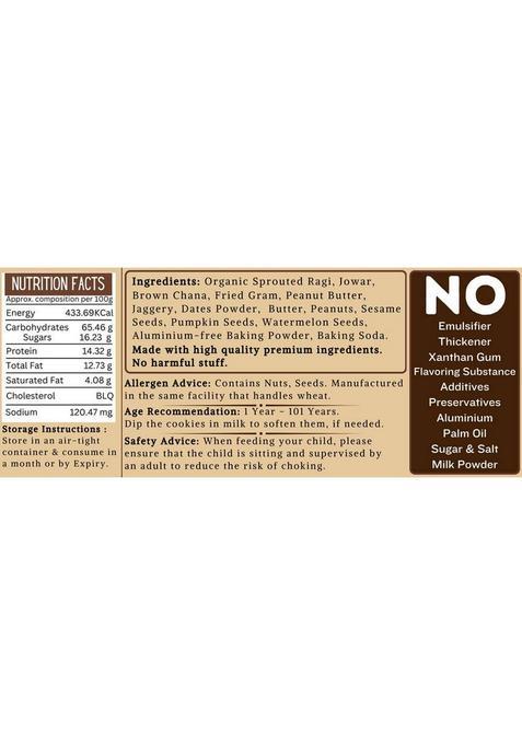 Tummyfriendly Foods Ragi Millet Cookies-Peanut Butter. Healthy Biscuits For Kids, Babies & Adults Cookies Biscuit (3 X 75 G)