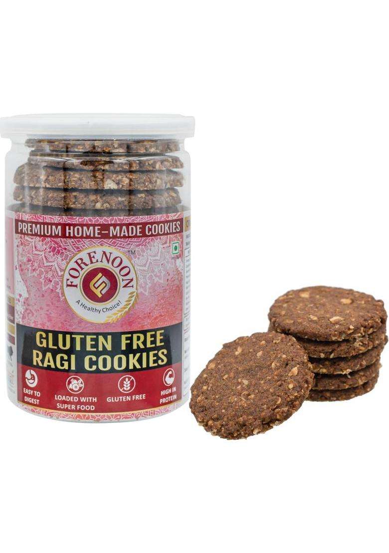 Fore Noon Gluten Free Ragi (Finger Milet) Aka (Nachni) Jaggery Cookies Biscuit (178 G) - Indya
