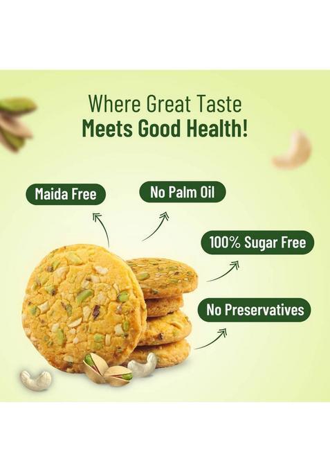 Lo! Foods Gluten Free Pista Cookies (Sugar Biscuit) Biscuit (4 X 75 G)