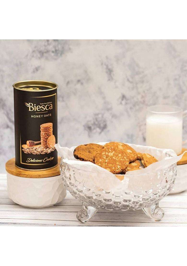Biesca Natural Honey Oats Cookies 185G And Besan Chocochip 170G (Combo Pack) Biscuit (2 X 177.5 G) - Indya