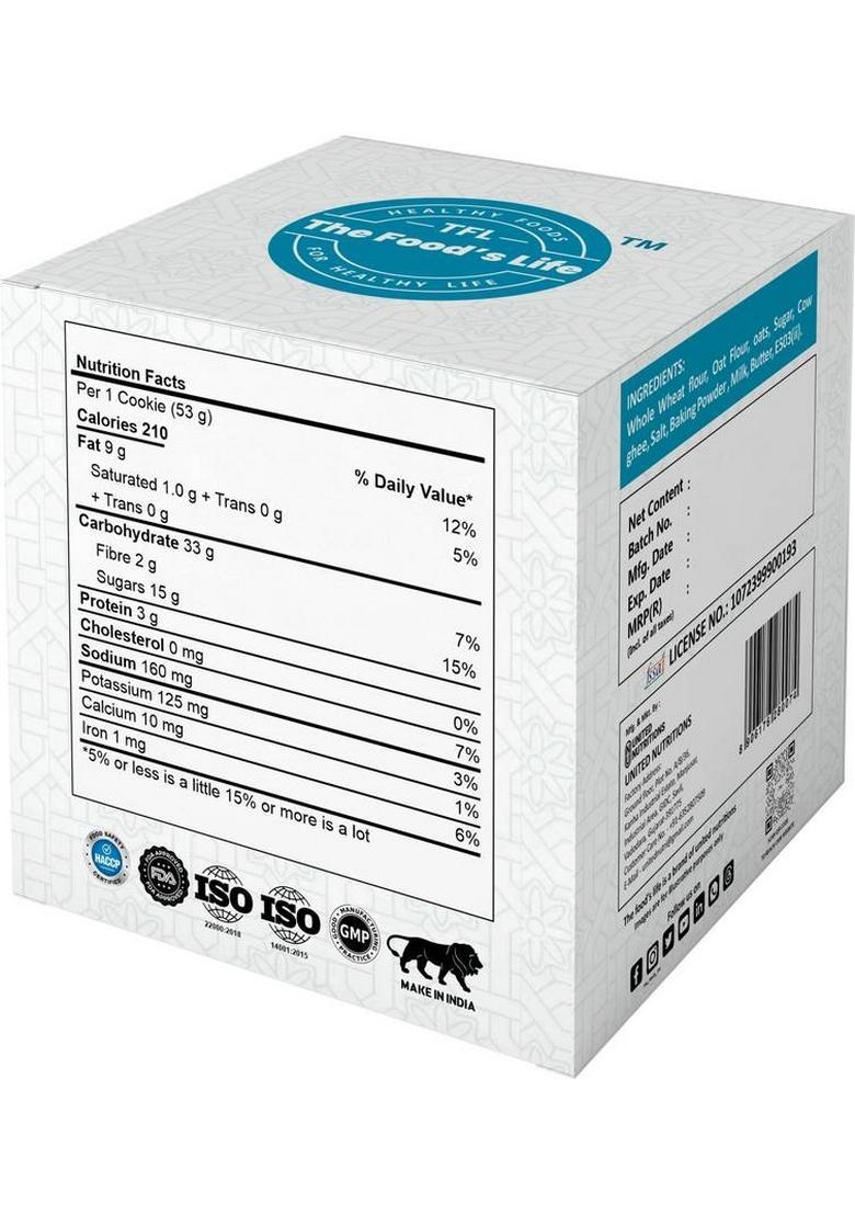 Tfl(The Food'S Life) Oats Cookies Biscuit (2 X 100 G)