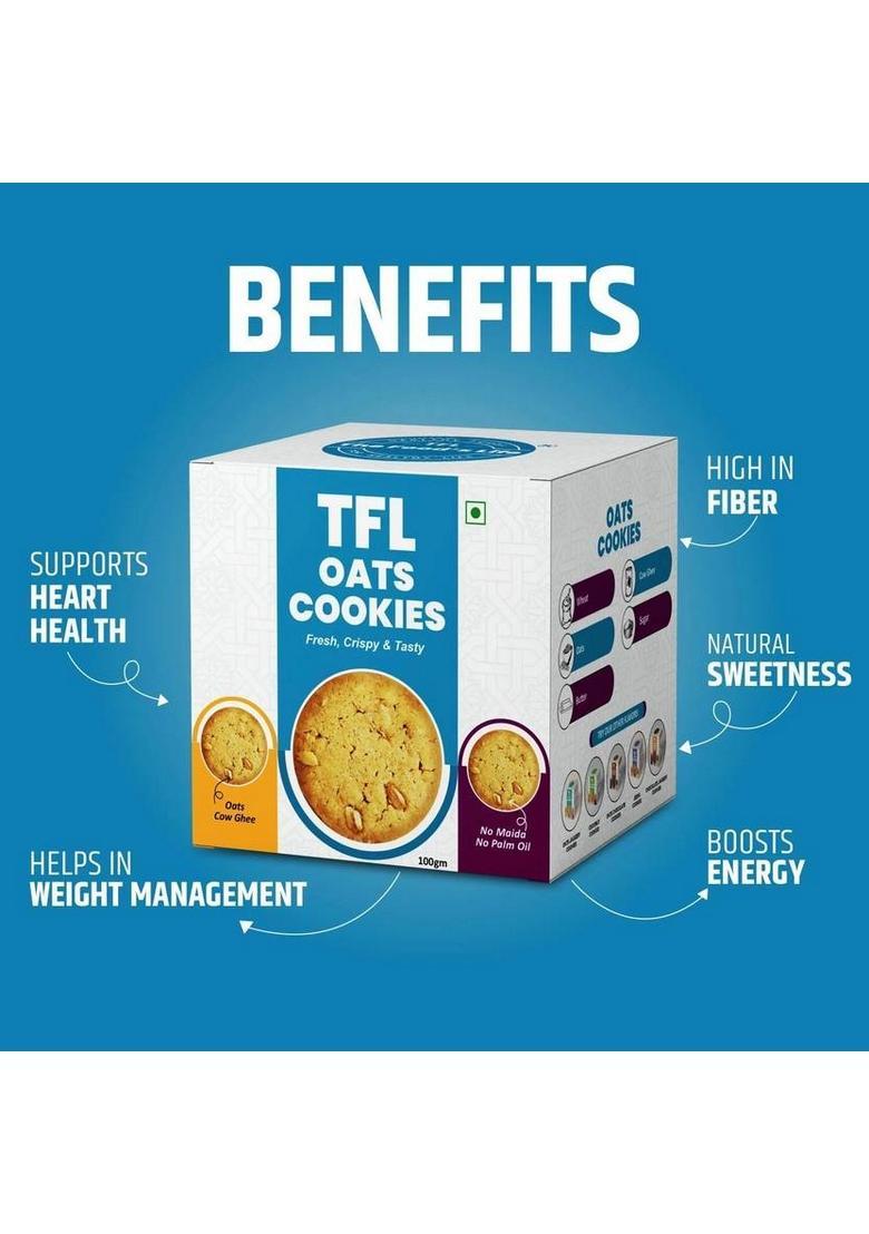 Tfl(The Food'S Life) Oats Cookies Biscuit (2 X 100 G)