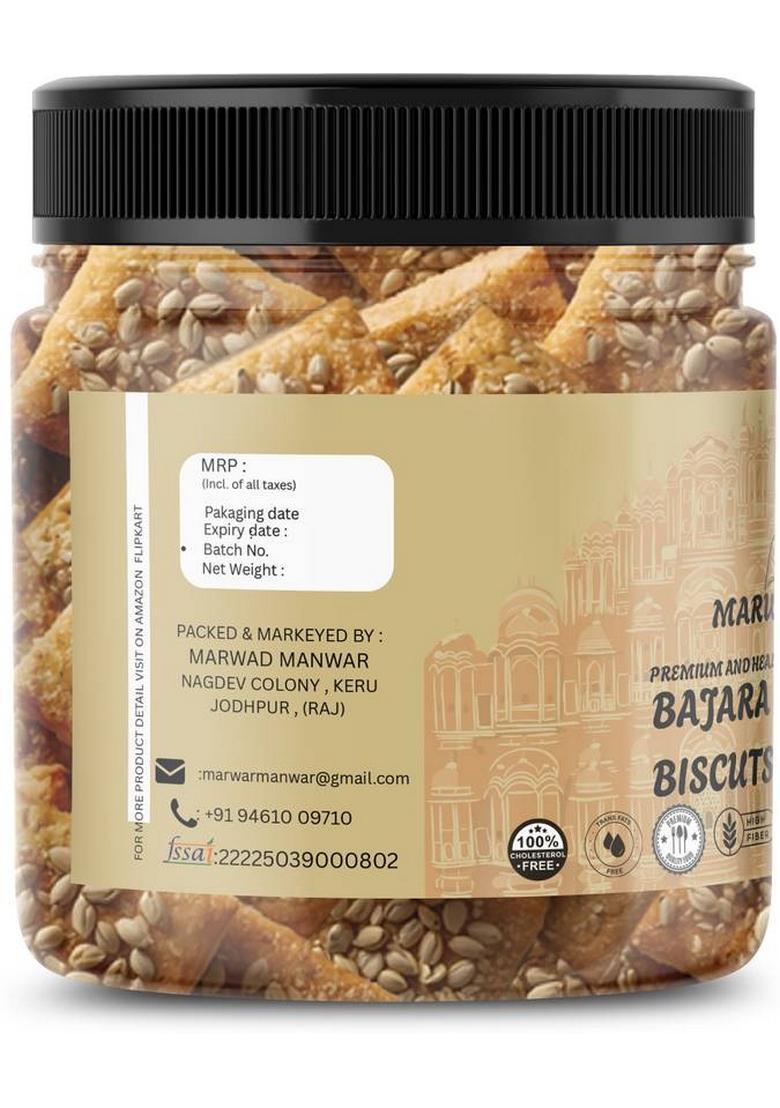 Marwad Manwar Pearl Millet Biscuit|Bajra Biscuit | Bakery (250 G)