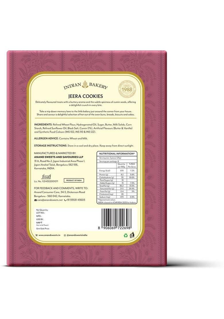 Anand Sweets Jeera Cookies Biscuit (200 G)