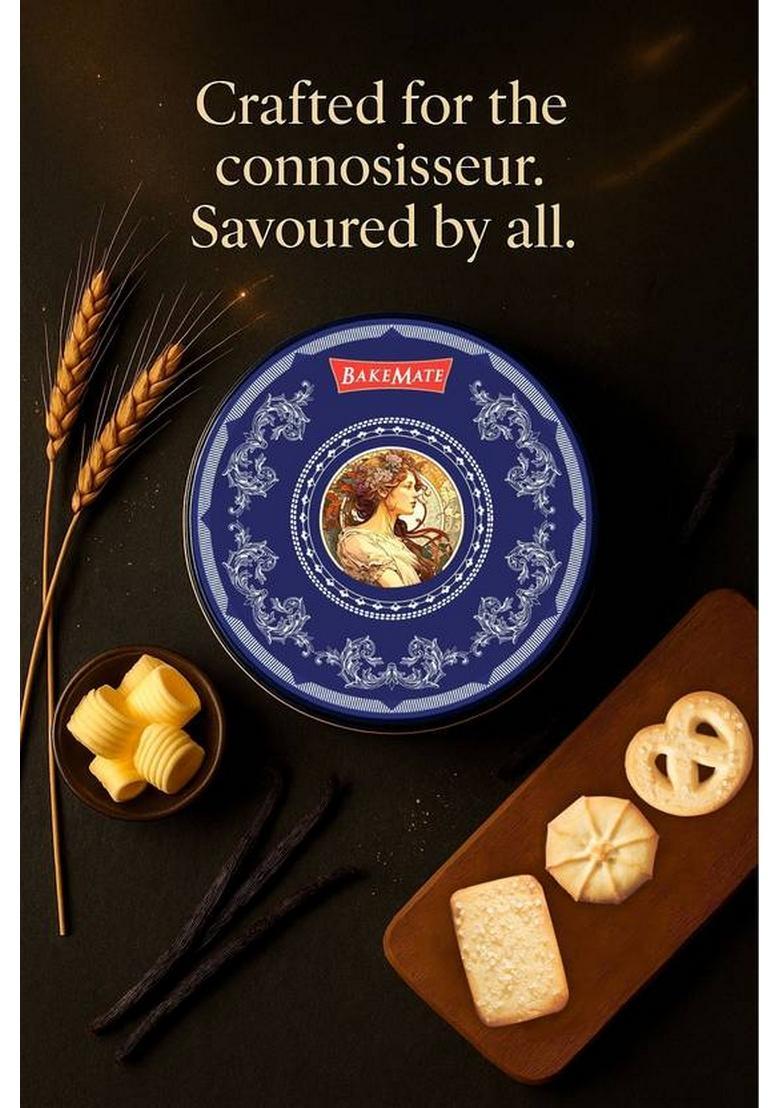 Bakemate Butter Cookies Tin Box | Gift Pack For All Seasons Biscuit (340 G)