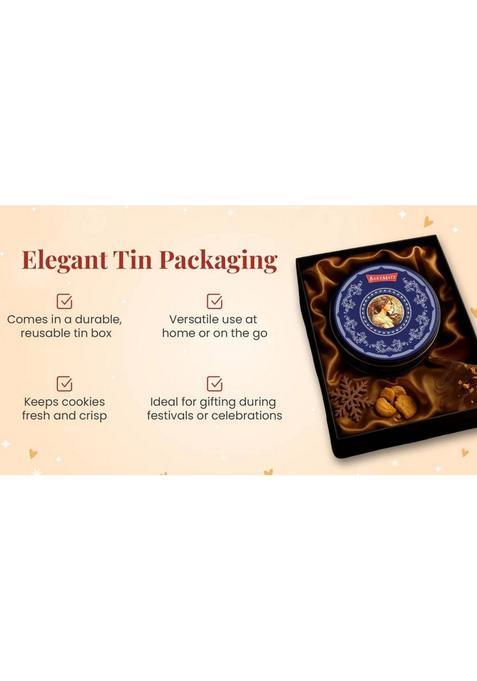 Bakemate Butter Cookies Tin Box | Gift Pack For All Seasons Biscuit (340 G)