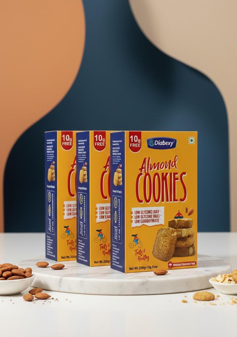 Diabexy Almond Cookies Sugar Control For Diabetes (Pack Of 3)
