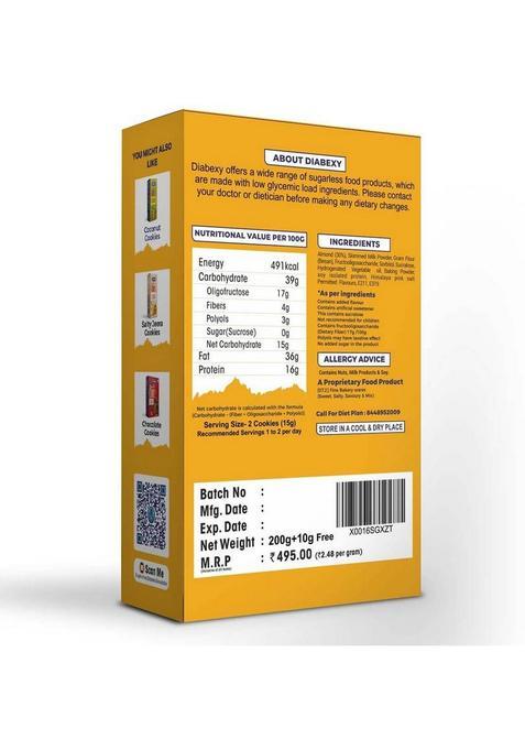 Diabexy Almond Cookies Sugar Control For Diabetes (Pack Of 3)