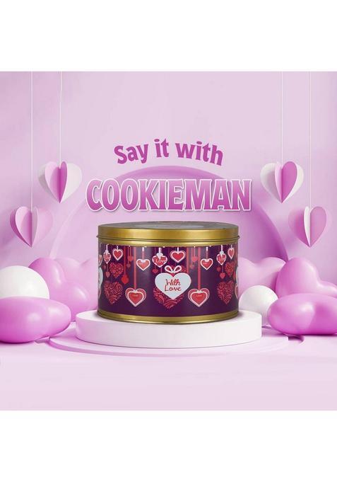 Cookieman With Love Assorted Cookies Gift Pack Box | In Tin Biscuit (300 G)