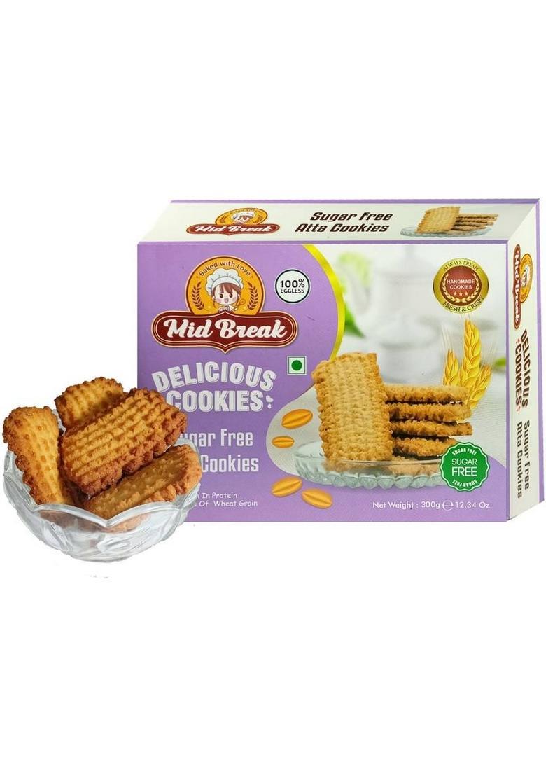 Midbreak No Sugar Atta Cookies/Biscuits Cookies Biscuit (300 G)
