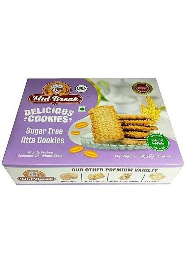 Midbreak No Sugar Atta Cookies/Biscuits Cookies Biscuit (300 G)