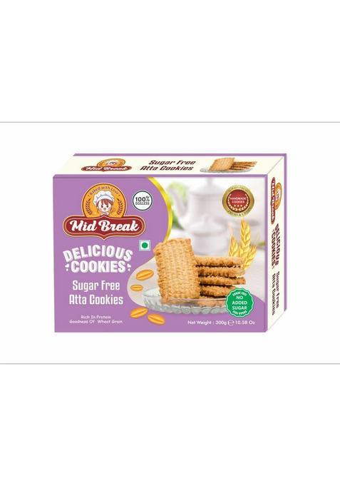 Midbreak No Sugar Atta Cookies/Biscuits Cookies Biscuit (300 G)