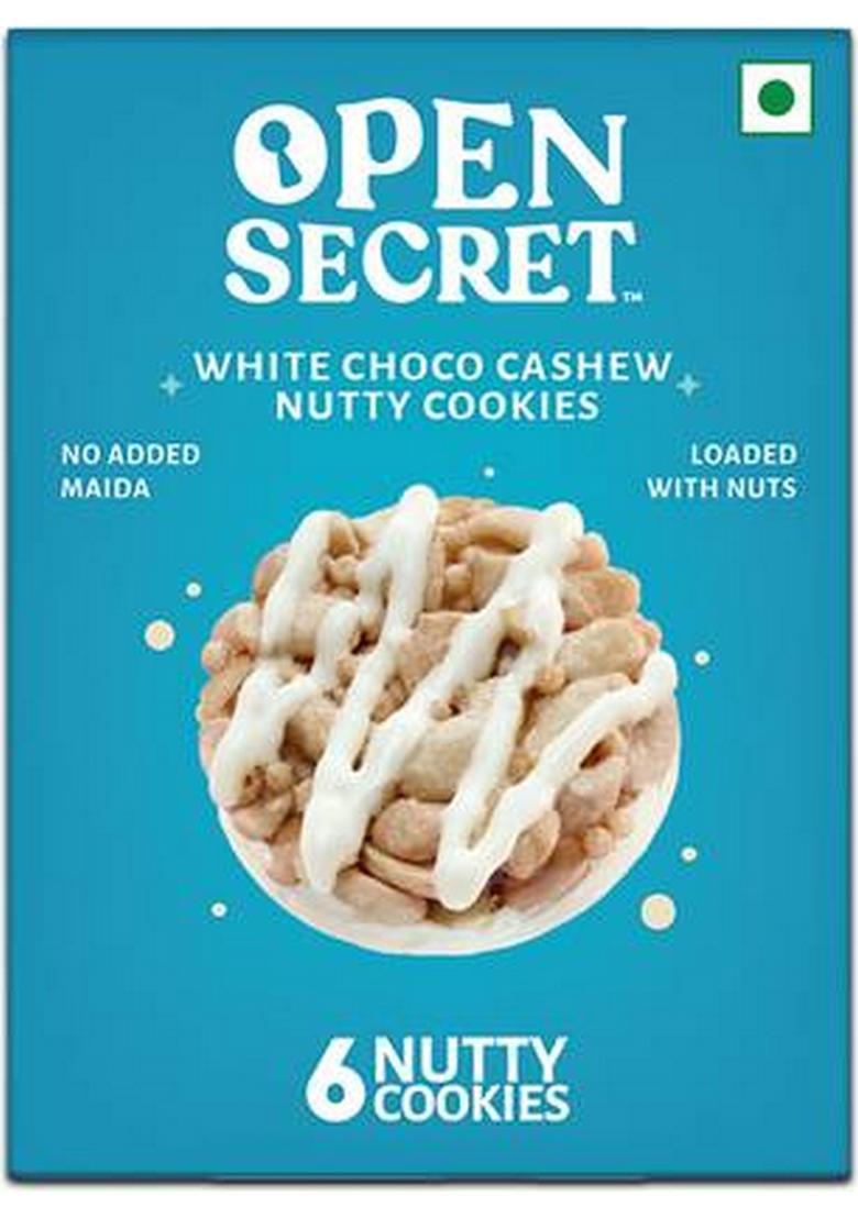Open Secret White Choco Cashew 6 Guilt-Free Nutty Cookies Biscuit (75 G)