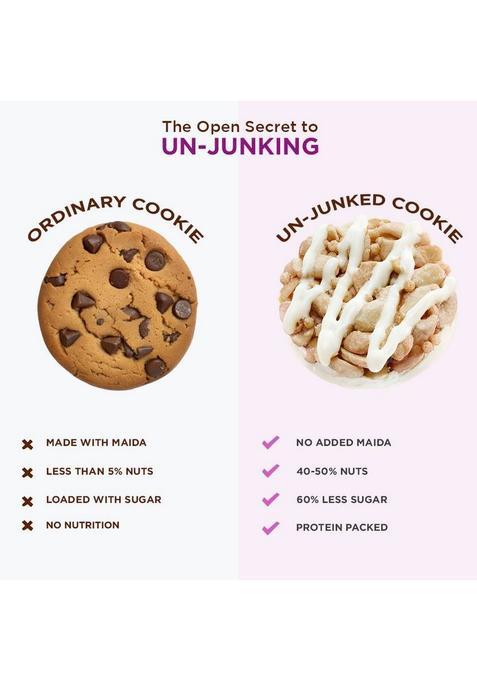 Open Secret White Choco Cashew 6 Guilt-Free Nutty Cookies Biscuit (75 G)