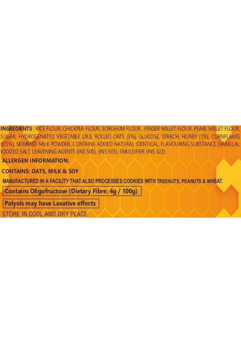 De Best Gluten Free Honey And Rolled Oats, Eggless, Healthy, Premium Handmade Cookies Biscuit (2 X 200 G)