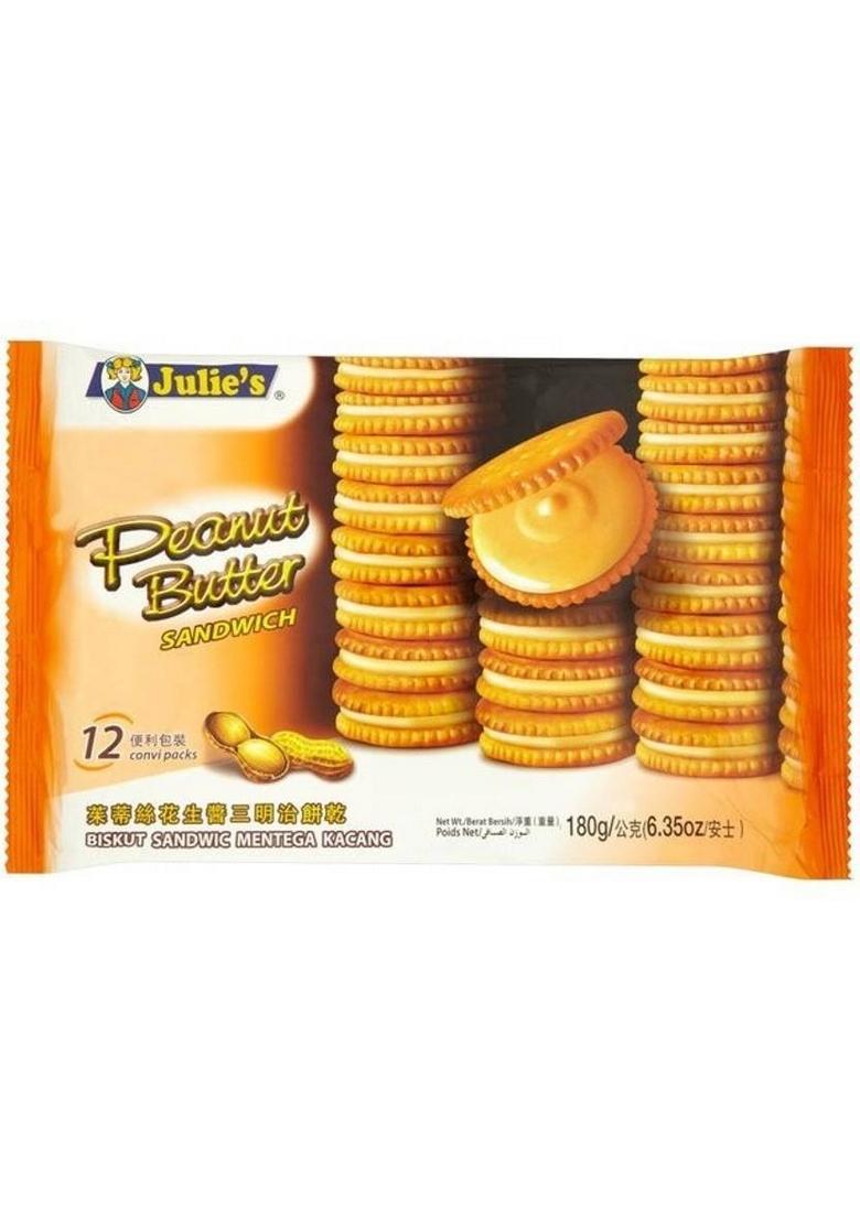 Julie'S Peanut Butter Sandwich Cookies,180G Cream Biscuit (0.18 Kg)