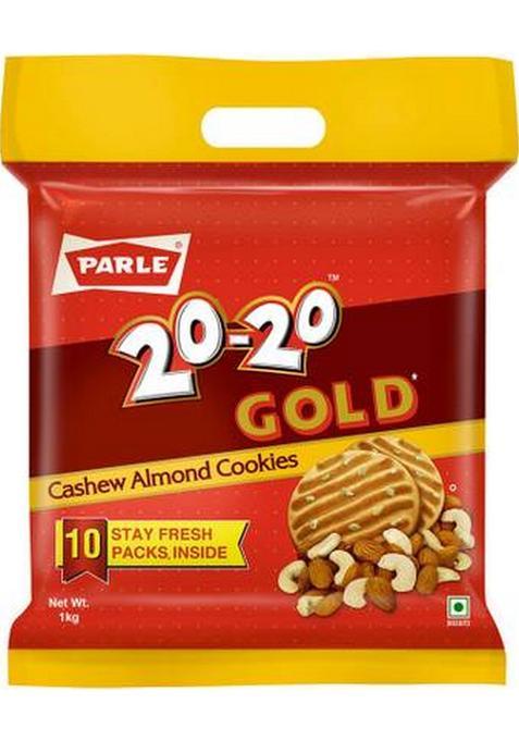 Parle 20-20 Gold Cashew Almond Cookies Biscuit (1 Kg)