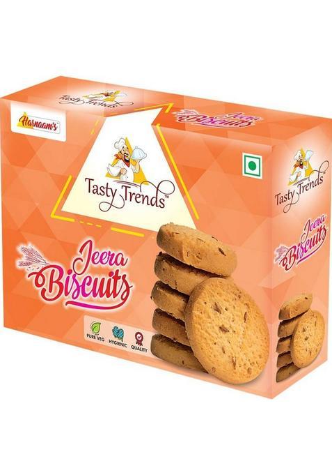 Tasty Trends Jeera Biscuits (Pack Of 2) 200 Gms X 2 Packs Cookies Biscuit (2 G)