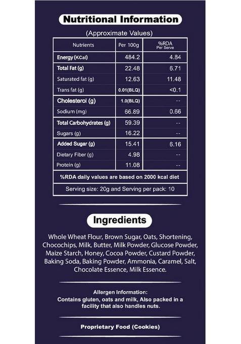 Let'S Try Oats Choco Chip Cookies Biscuit (100 G)