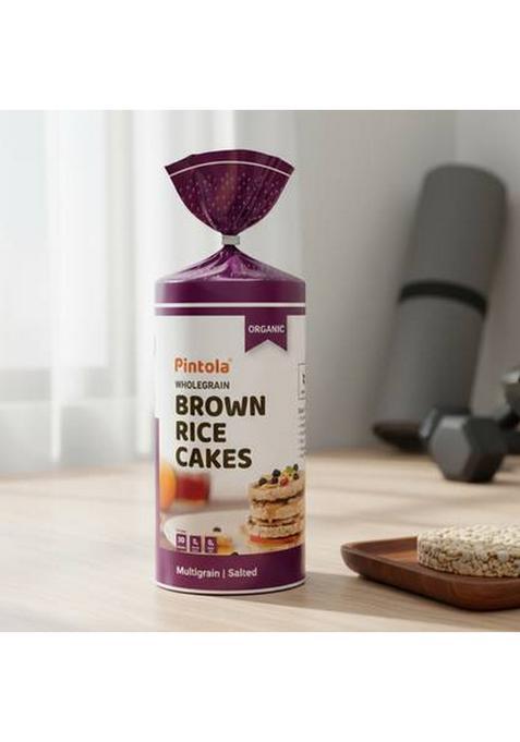 Pintola Organic Wholegrain Brown Rice Cakes - Multigrain (Salted) Cookie Cake High Fiber Biscuit (130 G)