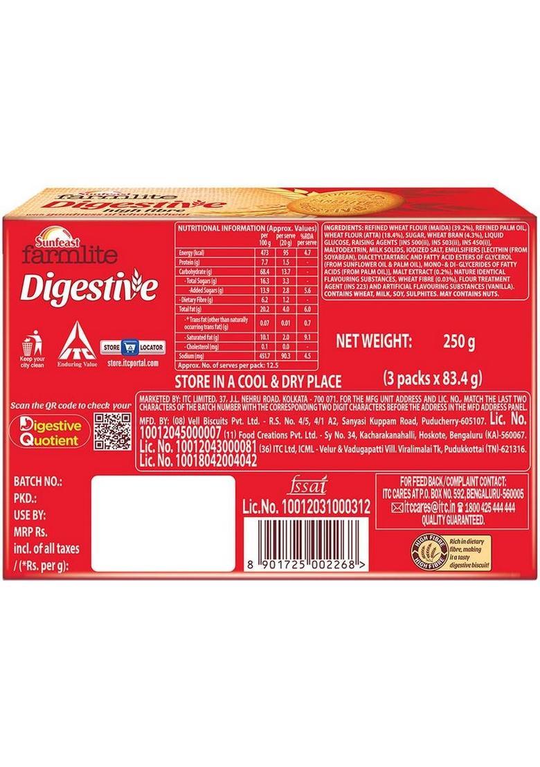 Sunfeast Digestive High Fibre Biscuit (250 G)