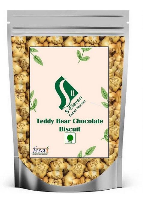 S Eleven Super Market Little Bear Chocolate Cream Filled Biscuits/Teddy Cookies For Kids Biscuit (200 G)