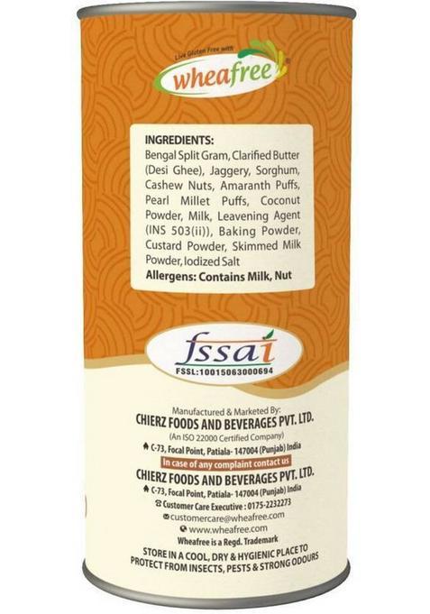 Wheafree Gluten Free Jaggery Millet Cookies (Pack Of 2-200G Each) With Legumes & Nuts Biscuit (2 X 200 G)