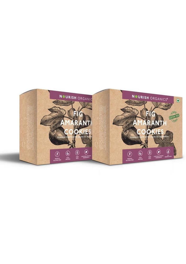 Nourish Organics Fig Amaranth Cookies (Pack Of 2) Biscuit (2 X 120 G)