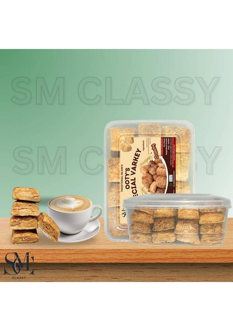 Sm Classy Ooty Varkey Authentic Native Special Rusk Cookies(Square Shape) Cookies Biscuit (800 G)