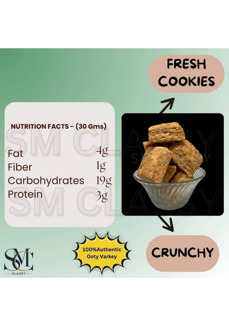 Sm Classy Ooty Varkey Authentic Native Special Rusk Cookies(Square Shape) Cookies Biscuit (800 G)