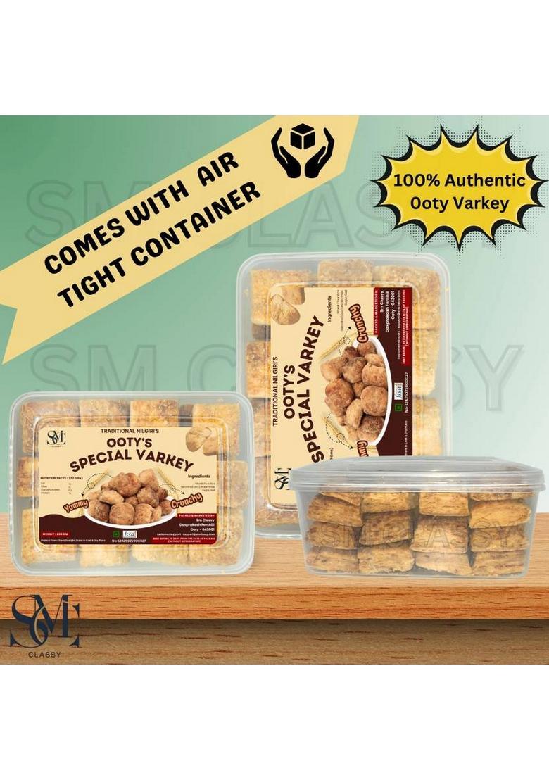 Sm Classy Ooty Varkey Authentic Native Special Rusk Cookies(Square Shape) Cookies Biscuit (800 G)