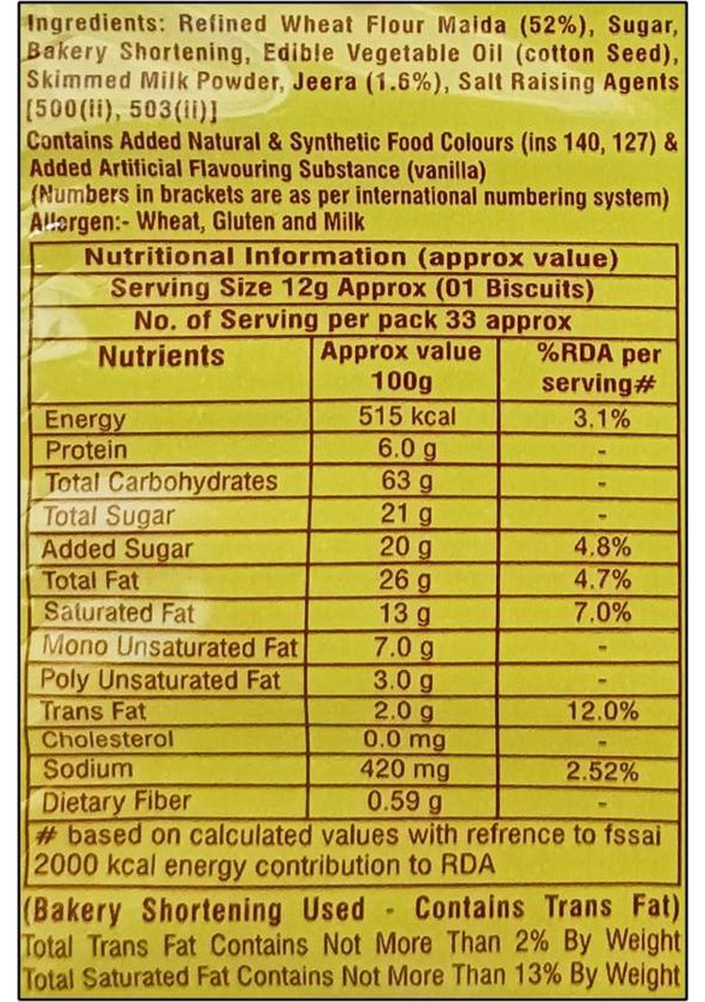 Kidys Jeera Cookies Biscuit (400 G)