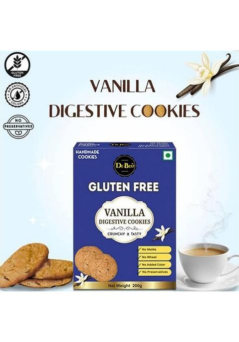 De Best Gluten Free Vanilla Digestive, No Maida, Wheat, Premium Handmade, Eggless Cookies Biscuit (2 X 200 G)