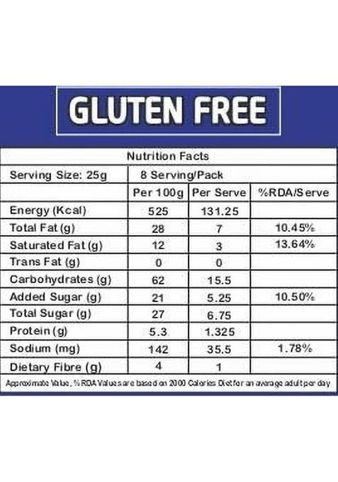 De Best Gluten Free Vanilla Digestive, No Maida, Wheat, Premium Handmade, Eggless Cookies Biscuit (2 X 200 G)