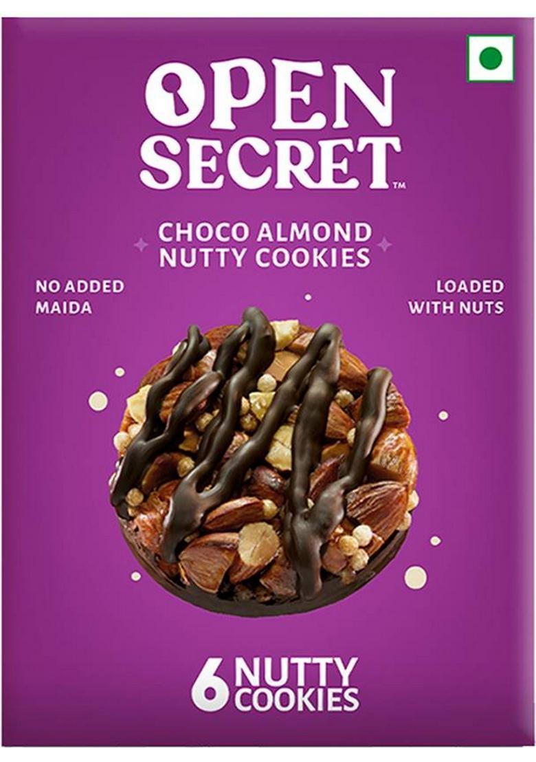 Open Secret Choco Almond 6 Guilt-Free Nutty Cookies Biscuit (75 G)