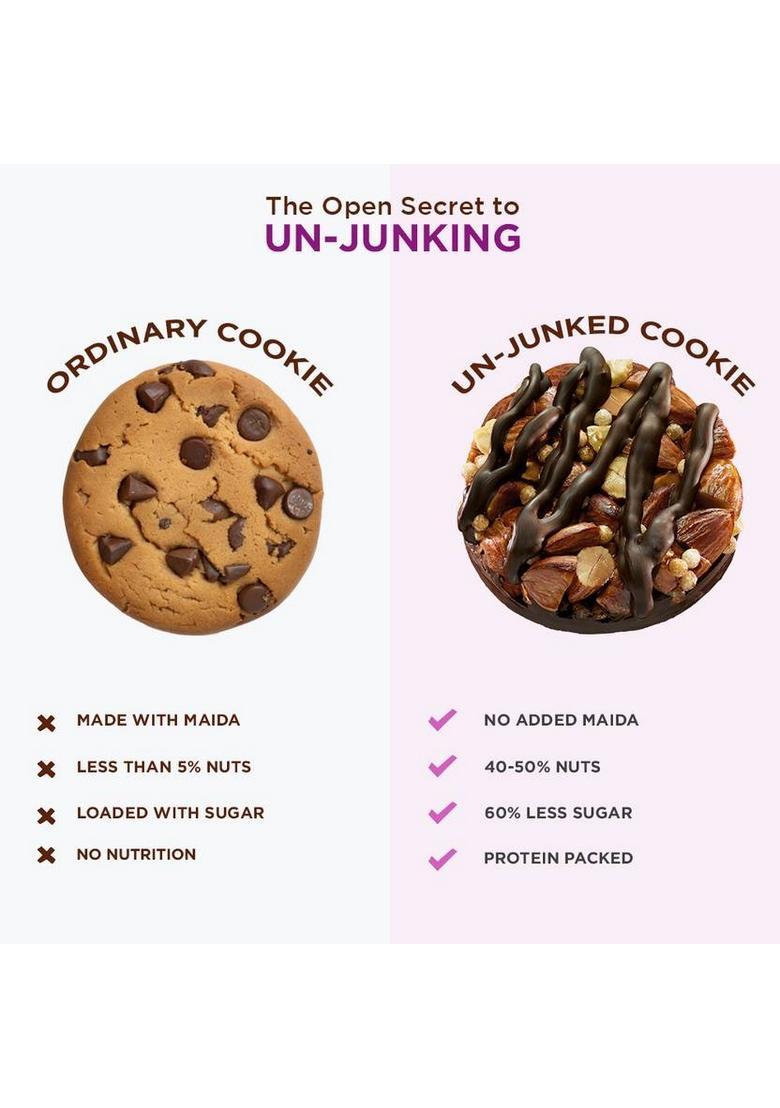 Open Secret Choco Almond 6 Guilt-Free Nutty Cookies Biscuit (75 G)