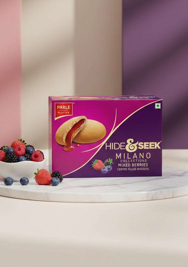 Parle Hide N Seek Milano Cf Mixberry Biscotti Biscuit (100 G) - Indya