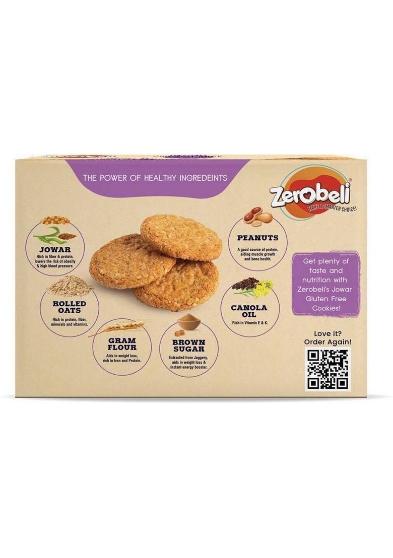 Zerobeli Jowar Gluten Free Cookies | No Palm Oil, Maida & Preservatives Healthy Snacks Multi Grain Biscuit (2 X 250 G)