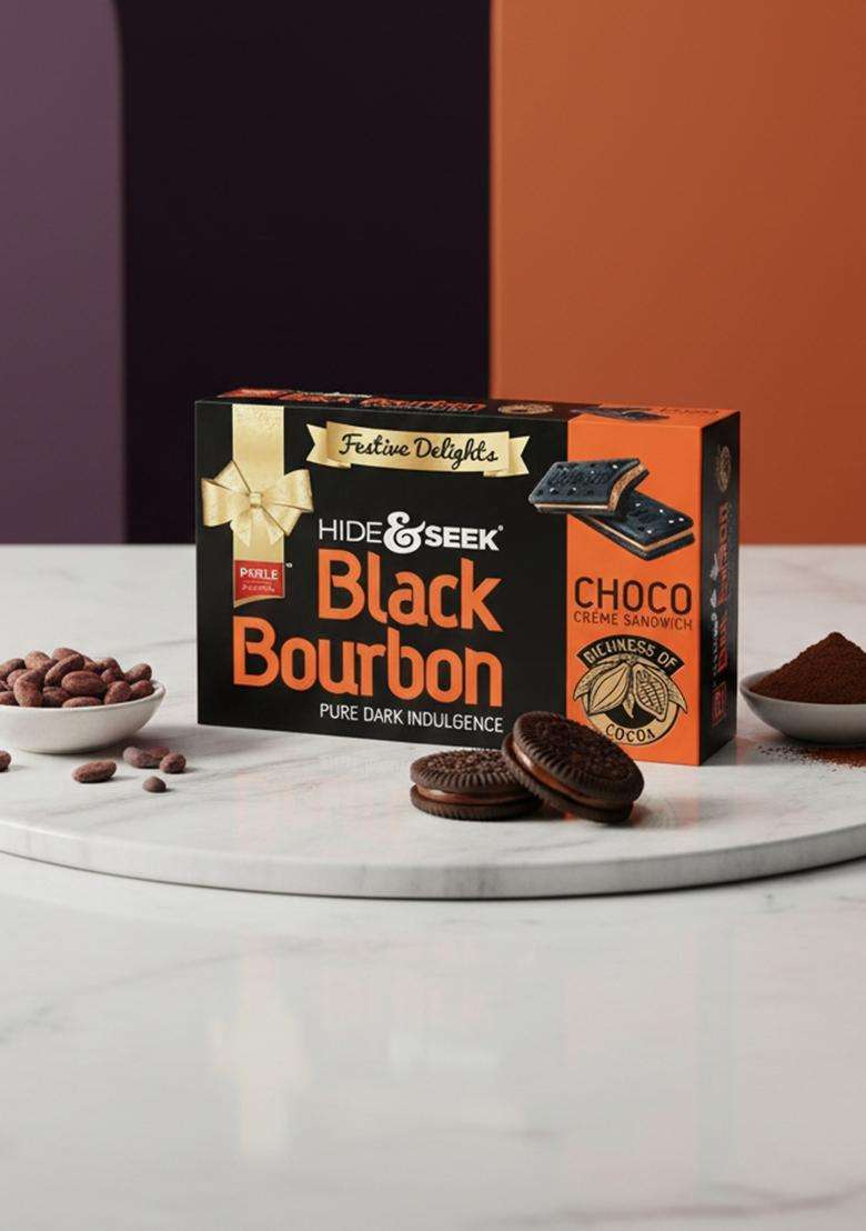 Parle Black Burborn Cream Filled Biscuit (290 G) - Indya
