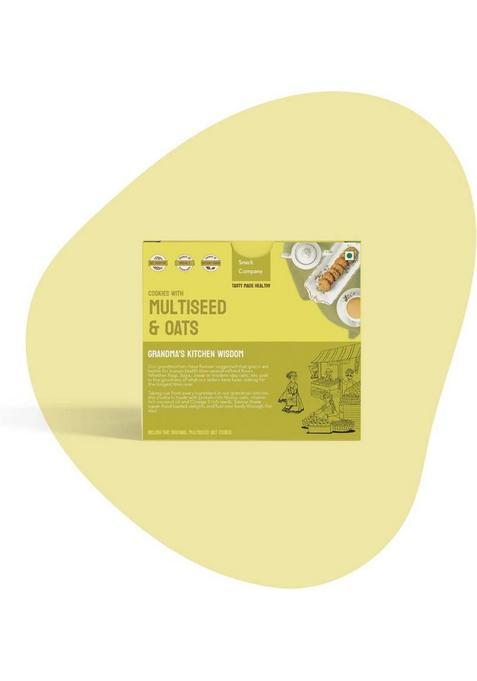 The Snack Company Healthy Multi Seed & Oats Cookies I 33% Nuts Seeds | No Maida Biscuit (2 X 210 G)