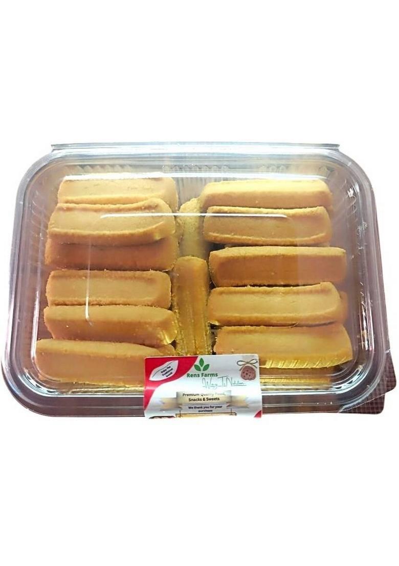 Rens Farms Baked Delight Hand Rolled Premium Milk Cookies Biscuit (250 G)